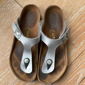 Birkenstock kids leather gizeh sandals